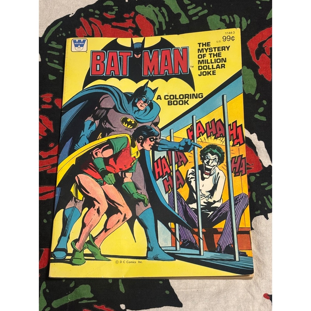 Vintage 1980 Batman Coloring Book Whitman Mystery unused rare